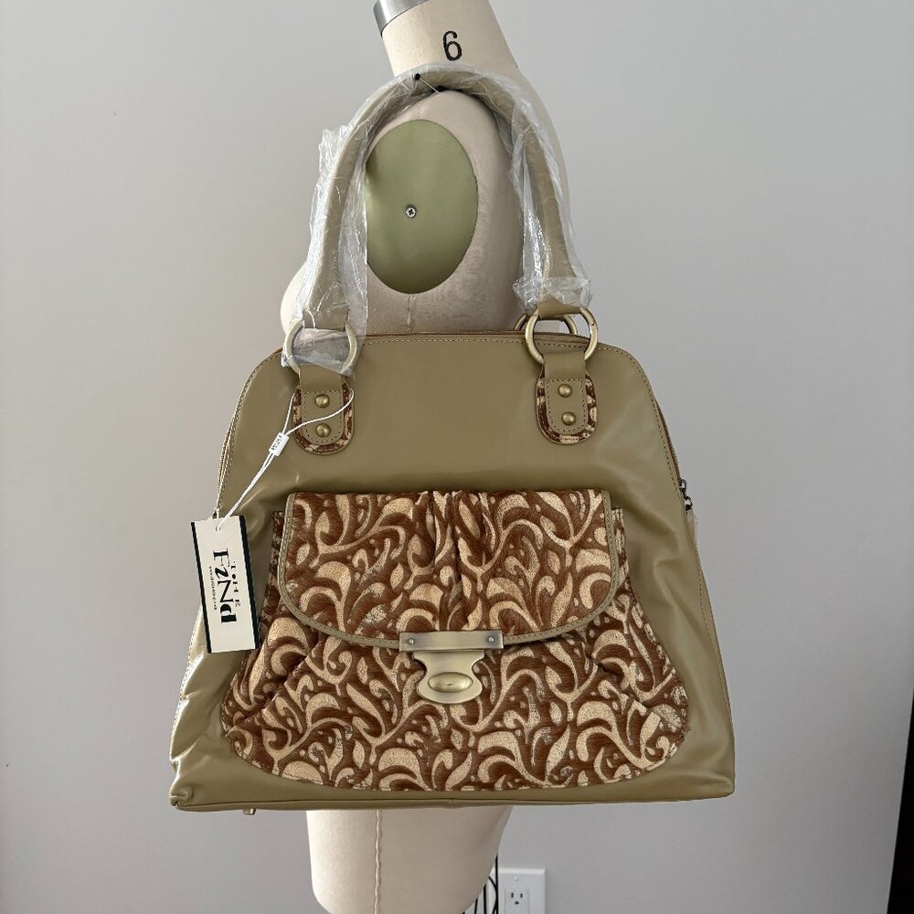 The Find Satchel Bag Front Pocket Zipper Closure 3 Compartments Shoulder Bag NWT